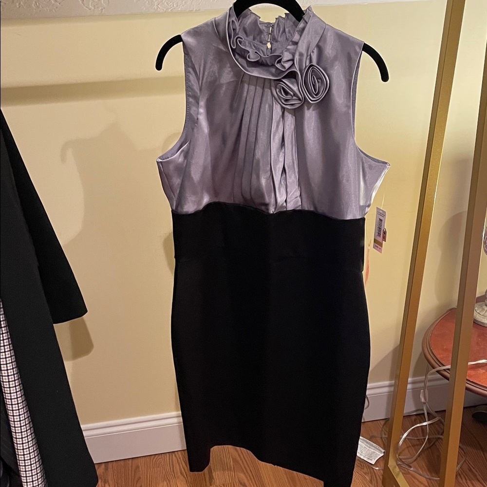 Elegant Two-Tone Sleeveless Dress